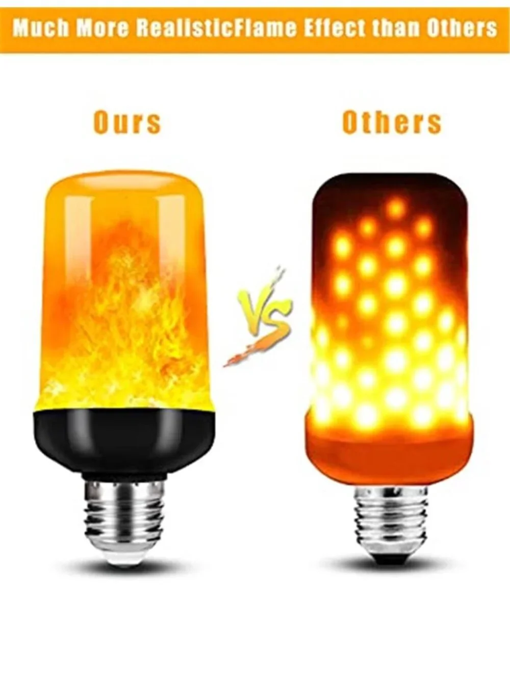 【Upgraded】 Flame Light Bulbs for Home Decor with Upside Down Effect